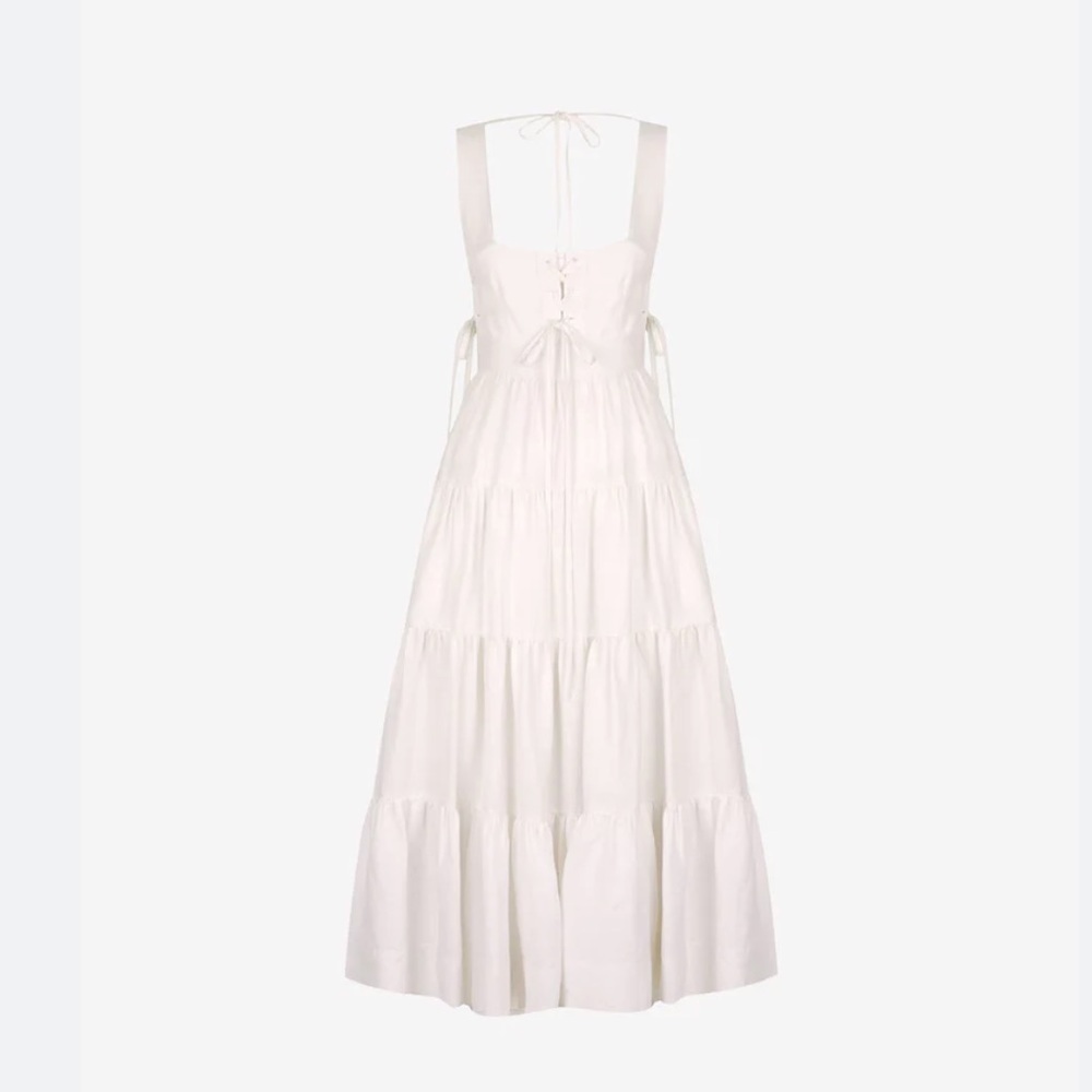 New with tags Shona Joy Blanca lace up tiered dress - Picture 6 of 11